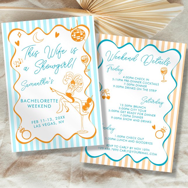 Den här frun är en tuwgirl Bachelorette Itinerary Inbjudningar (Skapare uppladdad)