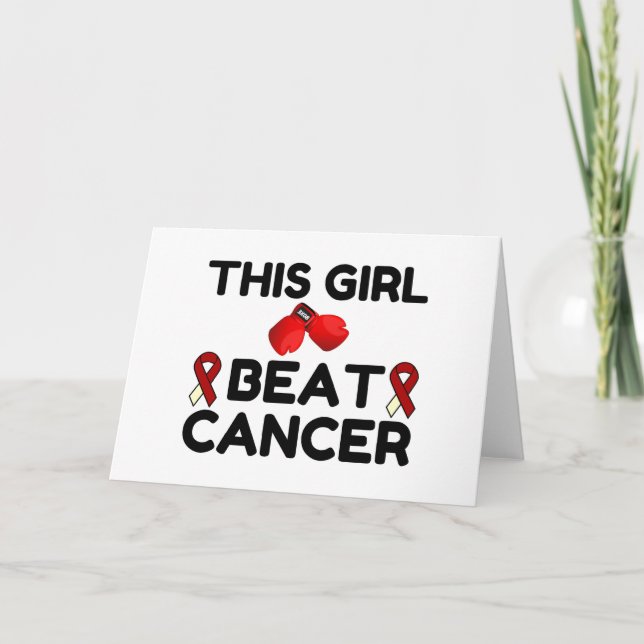 DEN HÄR GIRL BEAT CANCER HELGKORT (Framsida)