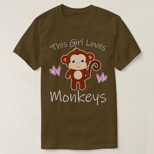 DEN HÄR GIRL KÄRLEK MONKEYS FUNNY Quote Cute Monke T Shirt (Design framsida)