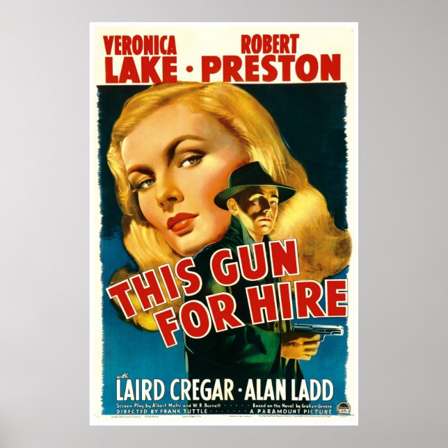 Den här Gun for Hire - Vintage 1942-filmaren Poste Poster (Framsidan)