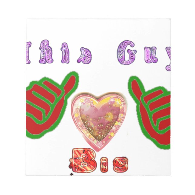 Den här Guy Kärlek Big Gift Art-utskriften Anteckningsblock (Framsida)