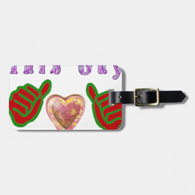 Den här Guy Kärlek Big Gift Art-utskriften Bagagebricka (Horisontell Framsida)