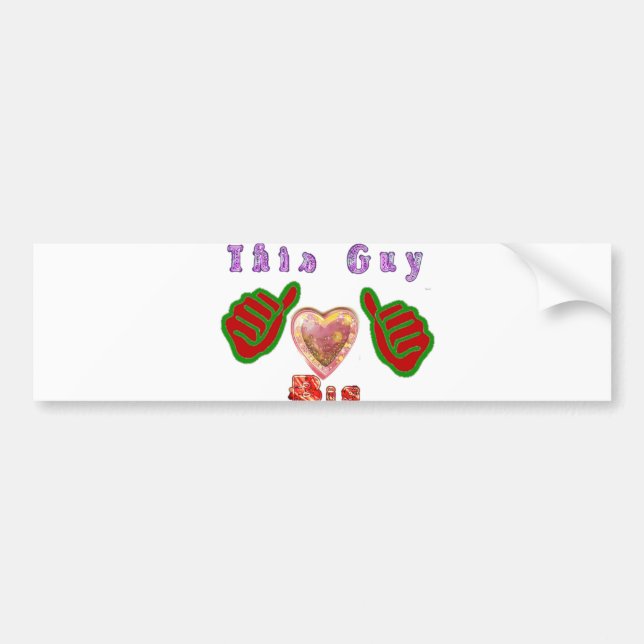 Den här Guy Kärlek Big Gift Art-utskriften Bildekal (Framsidan)