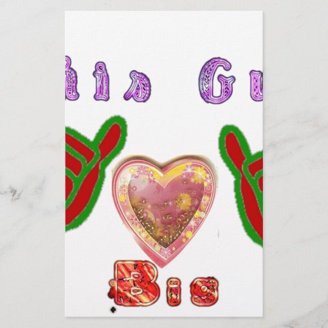 Den här Guy Kärlek Big Gift Art-utskriften Brevpapper (Framsida)