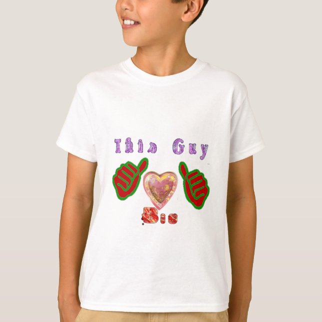 Den här Guy Kärlek Big Gift Art-utskriften Tee Shirt (Framsida)