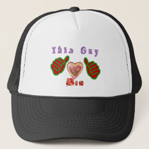 Den här Guy Kärlek Big Gift Art-utskriften Truckerkeps