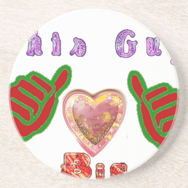 Den här Guy Kärlek Big Gift Art-utskriften Underlägg (Framsidan)