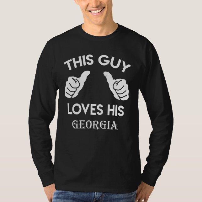 Den här Guy Kärlek Hans Georgia Valentine-årsdagen T Shirt (Framsida)