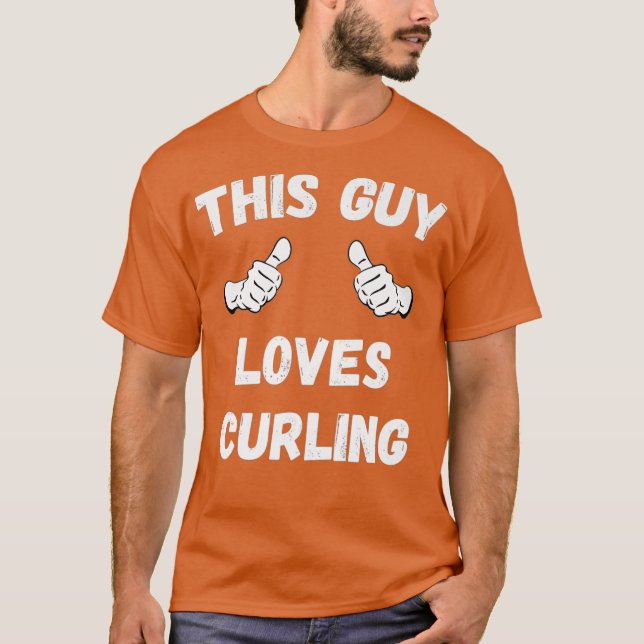 Den här Guy Kärlek som leker Thumbs Premium T Shirt (Framsida)