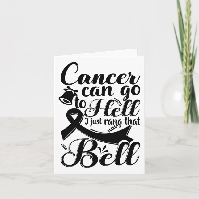 Den här Harna till Ring Bell Chemo Grad Breast C Kort (Framsida)