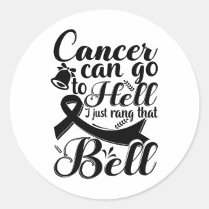 Den här Harna till Ring Bell Chemo Grad Breast C Runt Klistermärke