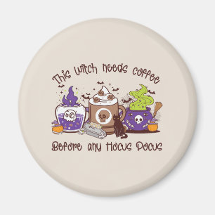 Den här häxan behöver kaffe magnet