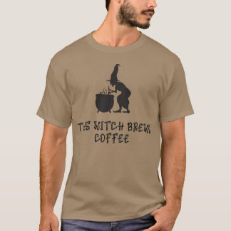 Den här häxan bryter mot kaffet Funny Halloween Wi T Shirt