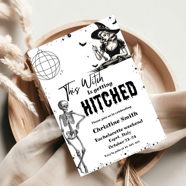 Den här häxan får HitchedBachelorette Helg Inbjudningar (Skapare uppladdad)