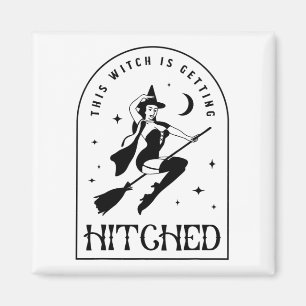 Den här häxan gifter sig gotisk brud bröllop magnet