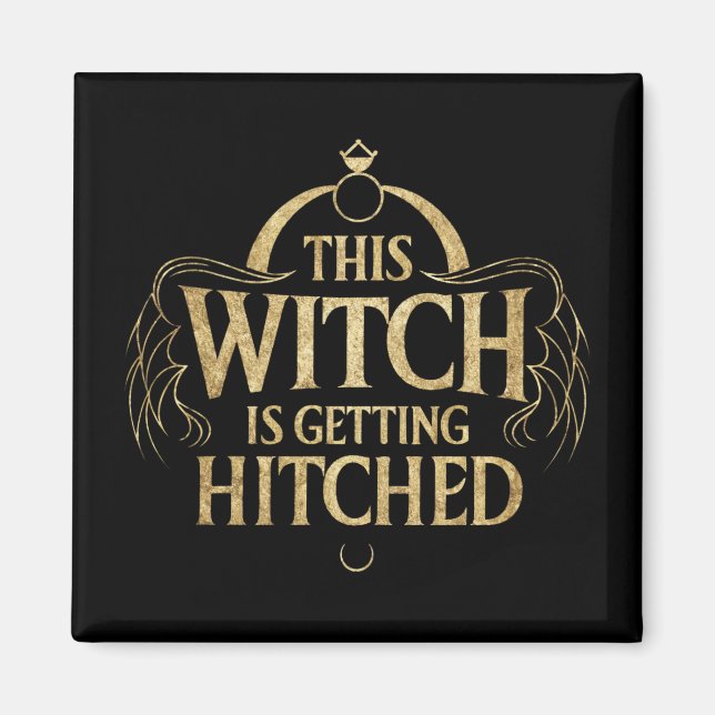 Den här häxan gifter sig Halloween brud Magnet (Framsidan)