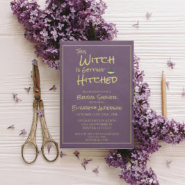 Den här häxan håller på att hitta Möhippa Inbjudningar