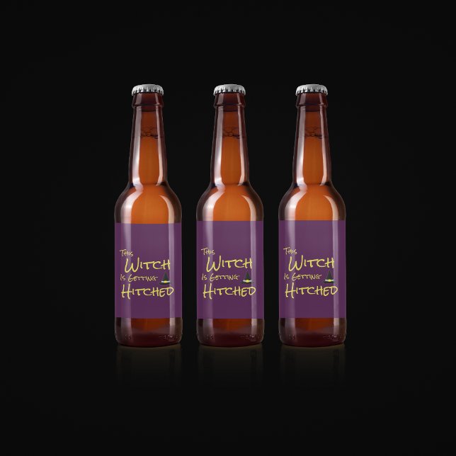 Den här häxan håller på att hittas ölflaska etikett (Skapare uppladdad)