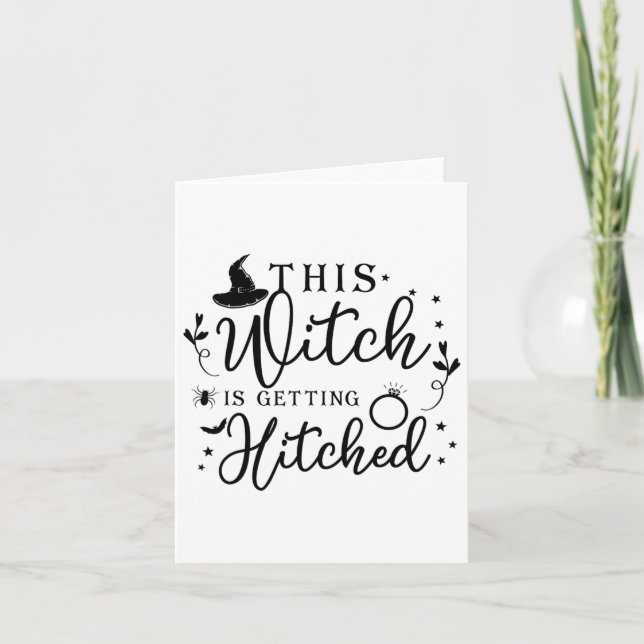 Den här häxan kommer att bli upprymd hösten Thanks Kort (Framsida)