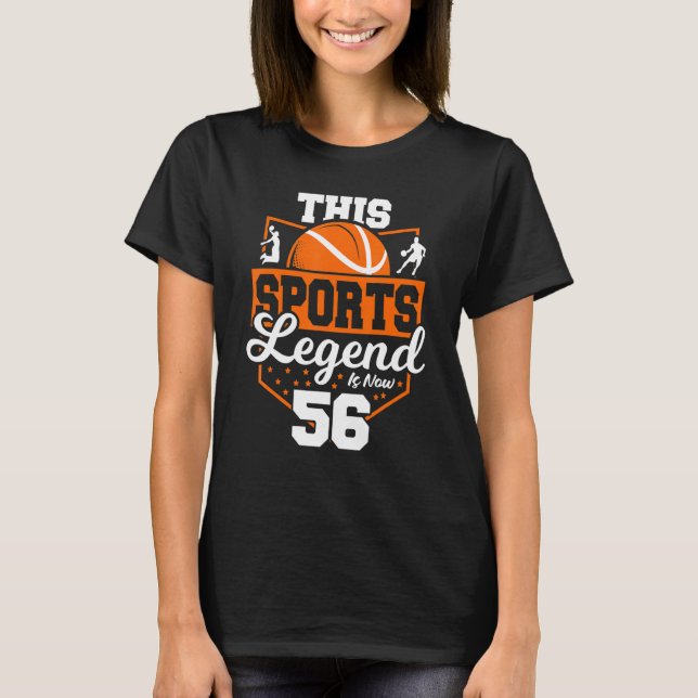 Den här idrottsförklaringen är nu 56 basketmatcher t shirt (Framsida)
