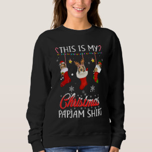 Den här julen Pajama Shetland-Hund i Socks-Hund T Shirt