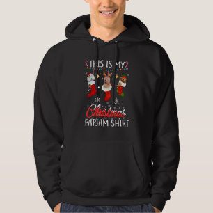 Den här julklappen Pajama Cute Pudel i Socks-Hund Hoodie
