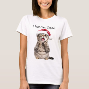 Den här katten finns på Naughty List Cat T-Shirt