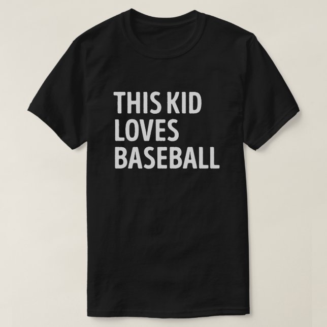 Den här Kid Kärlek Baseball-spelaren T Shirt (Design framsida)