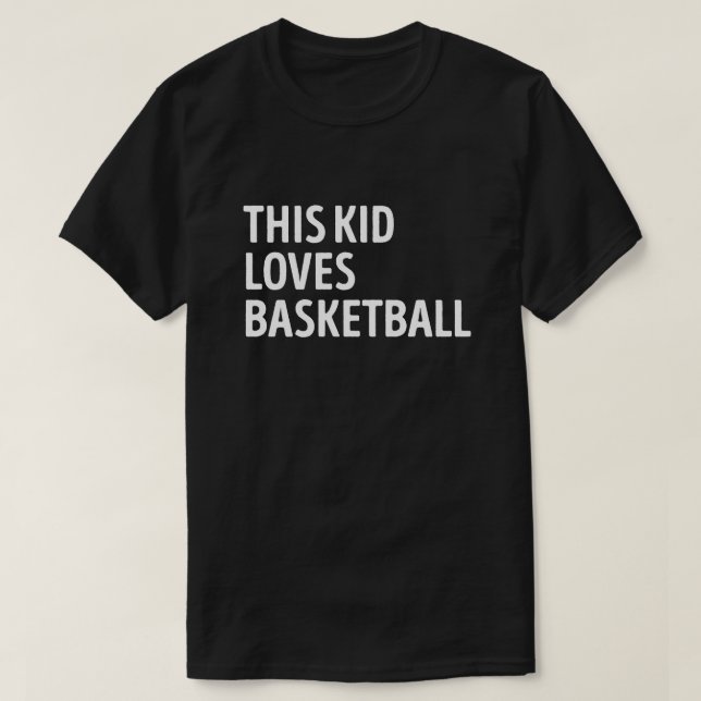 Den här Kid Kärlek Basketball-spelaren T Shirt (Design framsida)
