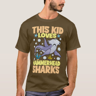 Den här Kid Kärlek Hammerhead Sharks i Kids Hammer T Shirt