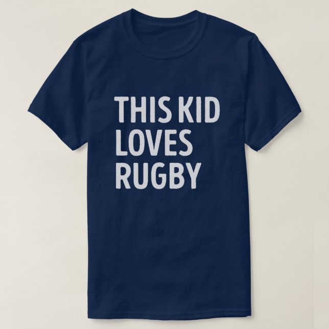 Den här Kid Kärlek Rugby Player T Shirt (Design framsida)