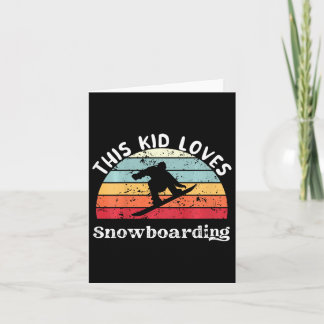Den här Kid Kärlek Snowboarding Boys Girls Kort