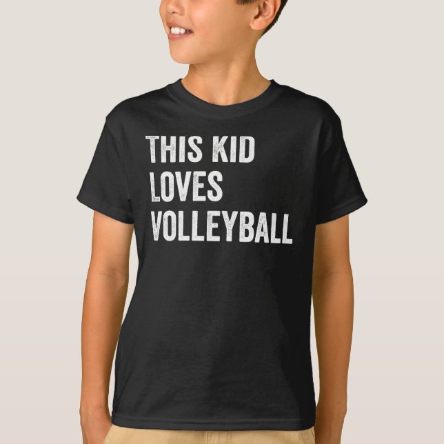 Den här Kid Kärlek Volleyball Älskare T Shirt (Framsida)