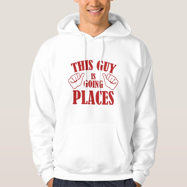 Den här killen åker till Ställen Hoodie (Framsida)