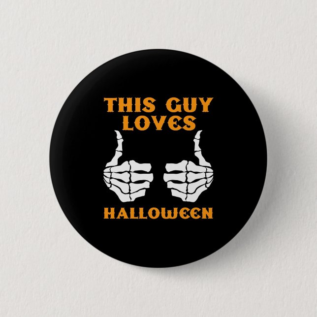 Den här killen älskar Halloween Knapp (Framsida)