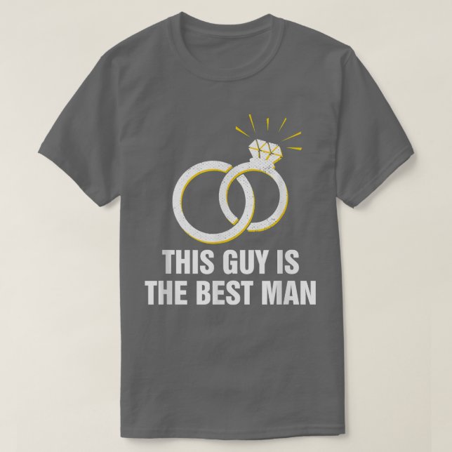 Den här killen är den bäste mannen Bridesman Bache T Shirt (Design framsida)