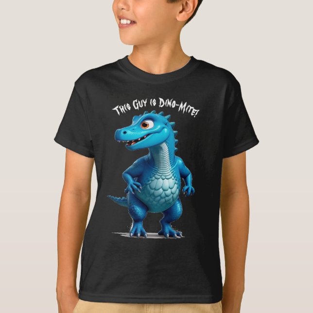 Den här killen är Dino-Mite! Anpassa Namn T Shirt (Framsida)
