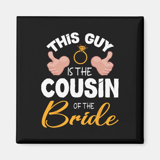 Den här killen är statskuppen i Bride Groom Bröllo Magnet (Framsidan)