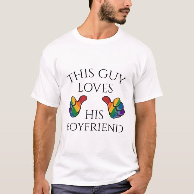 Den här killen Kärlek Hans Boykompis Gay pride Des Tee (Framsida)