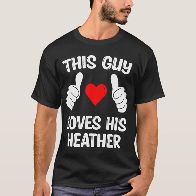Den här killen Kärlek Hans Heather Girlkompis Wife T Shirt (Framsida)