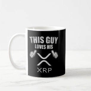 Den här killen kärlek sin Ripple XRP Crypto Coin H Kaffemugg