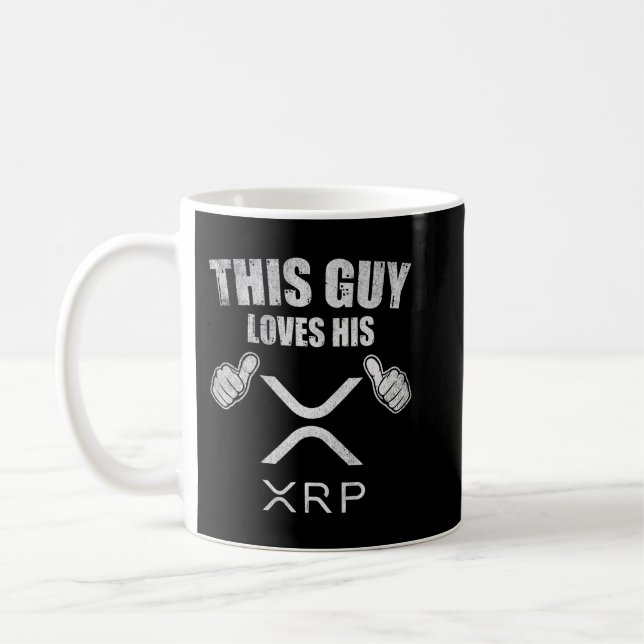 Den här killen kärlek sin Ripple XRP Crypto Coin H Kaffemugg (Vänster)