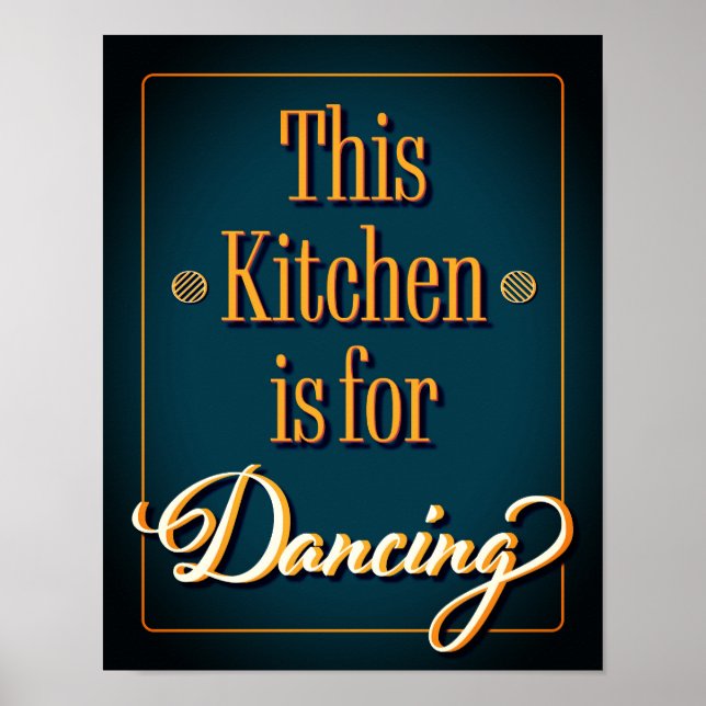 Den här köket är till för dansering, Cute Kitchen  Poster (Framsidan)