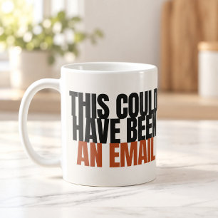 Den här kunde ha varit en e-post Bold Type-mugg Kaffemugg