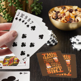 DEN HÄR LÄRAREN BEHÖVER KOFFEE-roligtens kaffeoffe Casinokort
