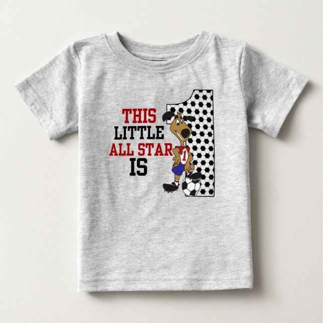 Den här lilla ALLA STAR är 1 BIRTHDAY TE T Shirt (Framsida)