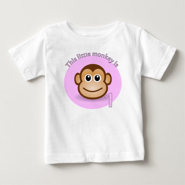 Den här lilla apan är 1 t-shirt (Framsida)