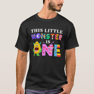 Den här lilla monstern är en första födelsedag Par T Shirt