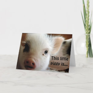 DEN HÄR LILLA PIGGEN ÄR "GLAD U R ÖVER BACKE" KORT