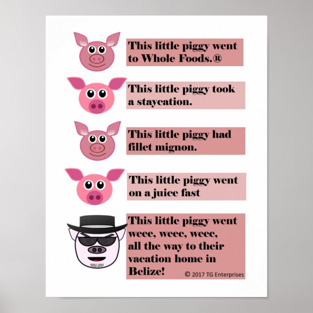 "Den här lilla svinen" Poster,11 x 14" Poster (Framsidan)